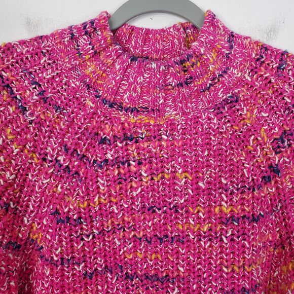 GAP Vibrant Pink Multicolor Turtleneck Sweater - Picture 2 of 11